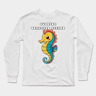 Cute Adorable Colorful Seahorse Long Sleeve T-Shirt